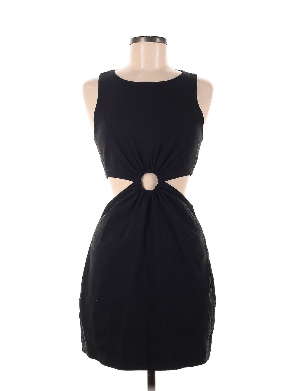 Zara Black Sleeveless Cutout Ring Mini Dress